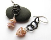 Steel & Pearls earrings