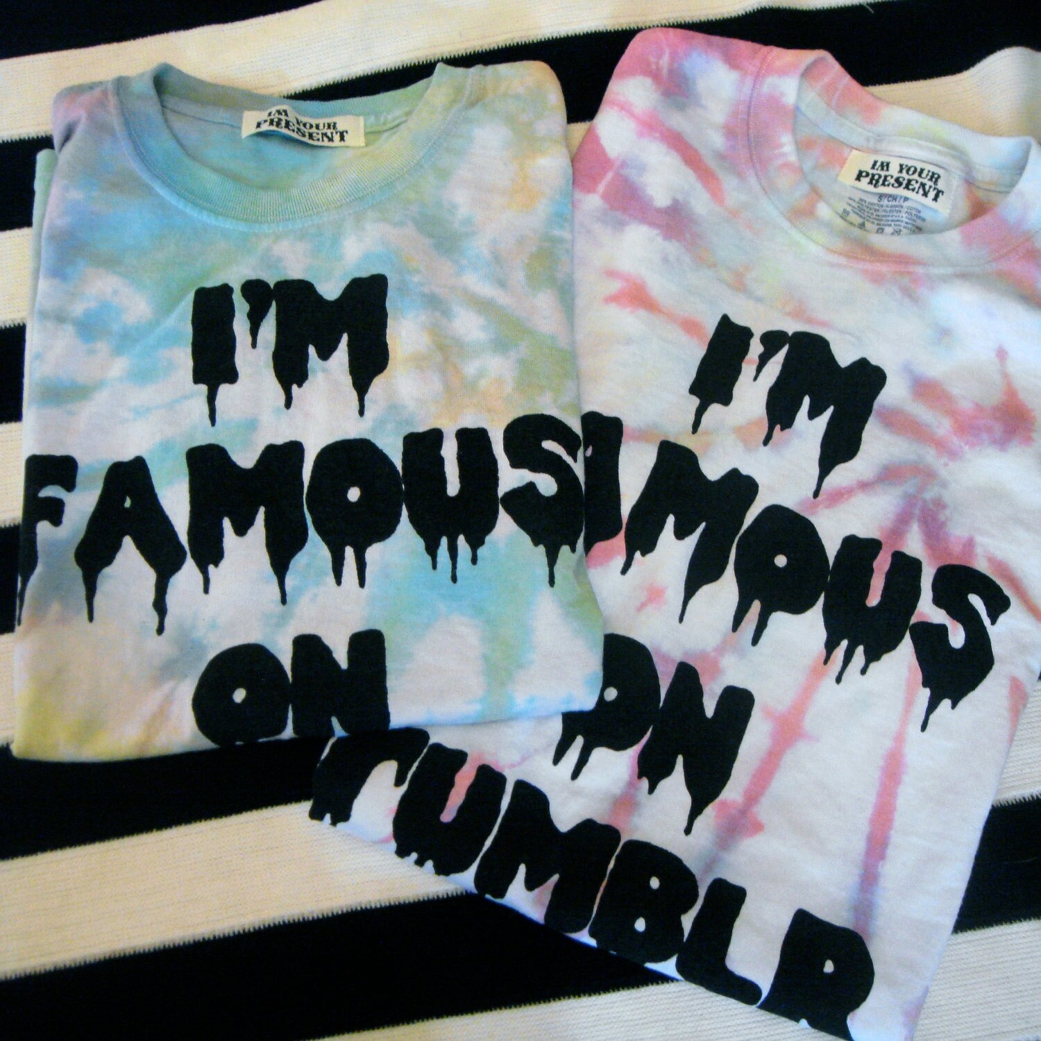Tie Dye TUMBLR FAMOUS T Shirt S M or L