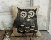 Owl -  Burlap Feed Sack Doorstop
