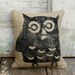 Owl -  Burlap Feed Sack Doorstop