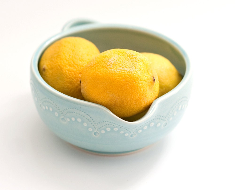Small Batter Bowl - Mixing Bowl - Stitch - Aqua