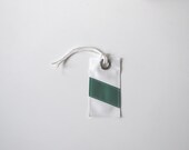 Recycled Sail Luggage Tag - Green Stripe