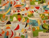 Mod-Century atomic mobile fabric - one variations - FREE US SHIPPING