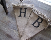 HAPPY BIRTHDAY Glittered Burlap Banner