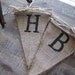 HAPPY BIRTHDAY Glittered Burlap Banner