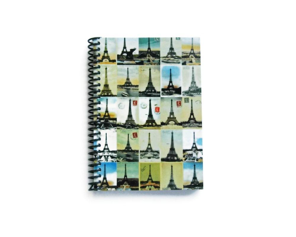 Eiffel Tower Mosaic  - Notebook Spiral Bound - 4 x 6
