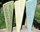 Breathe, Balance, Calm - A Garden Marker trio for your busy life