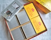Big Sale  BRAND NEW Box Emde 100 Vintage 2" x 2" Metal Slide Binders Frames and 200 pieces of Glass
