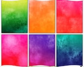 Colorful Caribbean-Inspired Printable Art Journal Papers 8.5 x 11 inches - Instant Download Set of 6 JPEG & PDF included (1412)