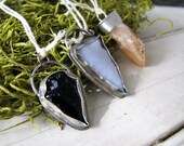 Pele- Obsidian Arrowhead Pendant