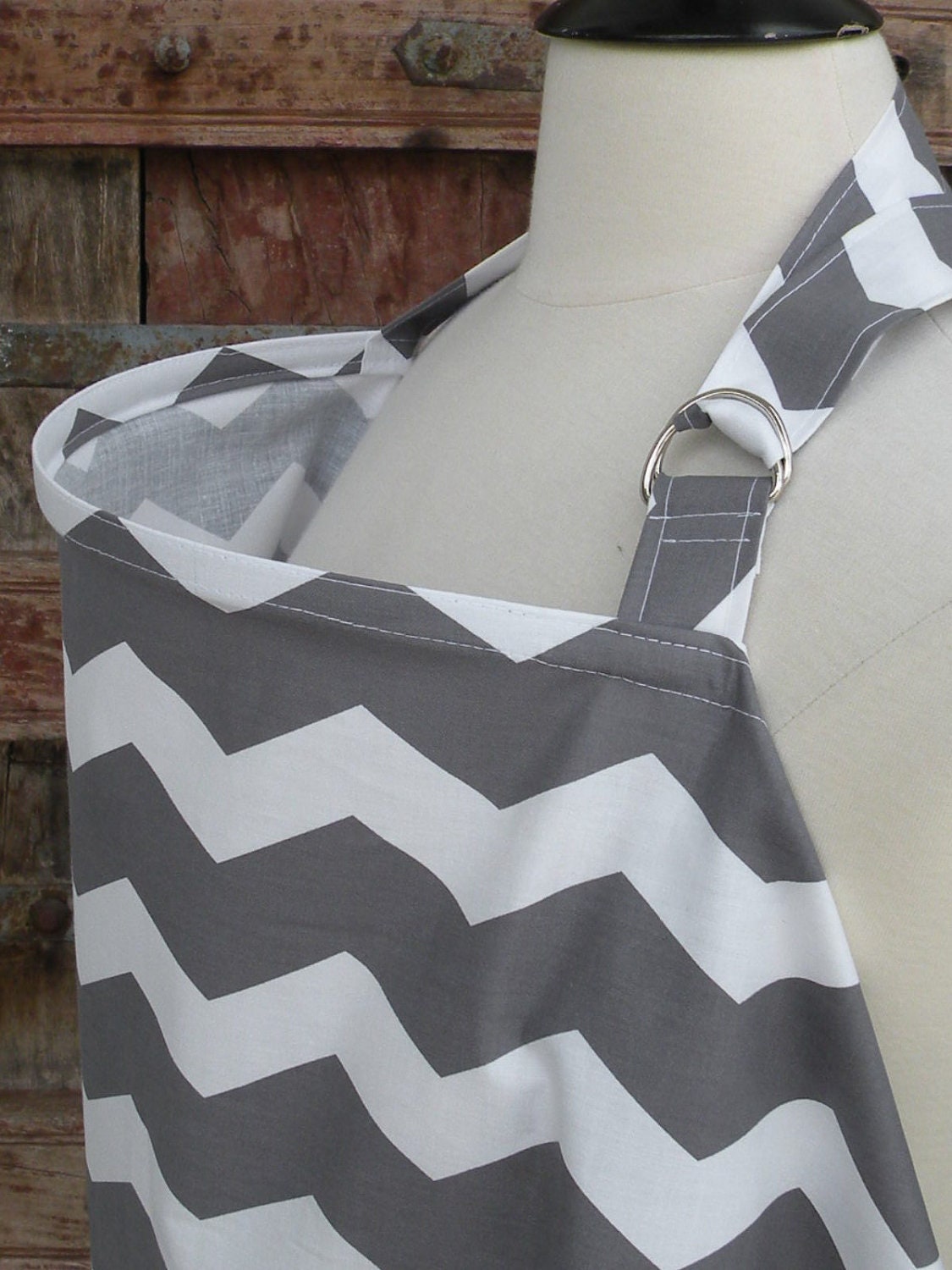 Nursing Cover-Gray Chevron-Free Shipping When Purchased With A Wrap