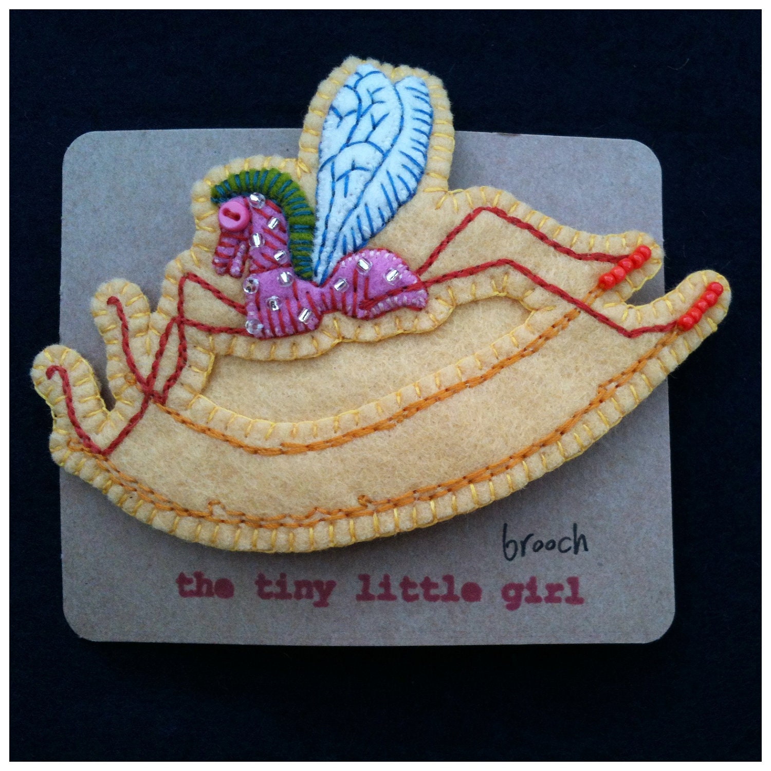 Alice in Wonderland Rockinghorsefly Brooch