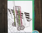 Chained Carts - Note card