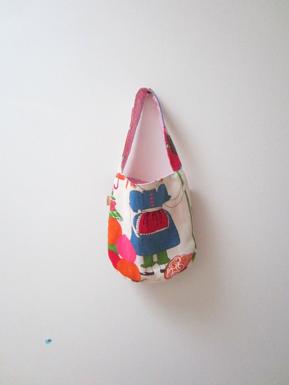 Kids Tote Toddler size  Girl Tote eco friendly upcycled Canvas bag  bubynoa Essentials