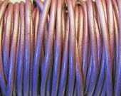 On Sale 3.5 yards 1.5mm Leather Cord USA cord, Metallic lavender purple chandini