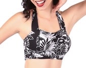 RUMBLE Retro Floral Bikini Top Sizes S, M, L, XL