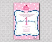 Cupcake Birthday Party Invitation - Digital Birthday Invite - printable party Il_170x135