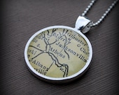 Ohio University Athens Map Necklace Pendant - Great Gift