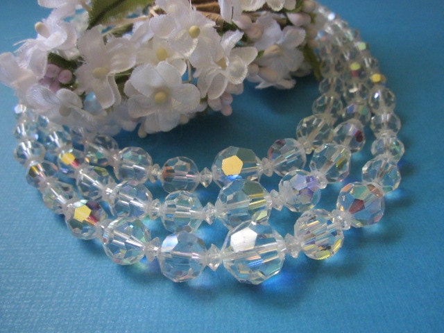 Aurora Crystal Bead and Rhinestone Necklace