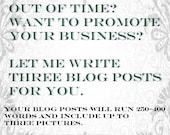 Three (3) Customized Handwritten Articles for Your Blog