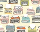 Type Typewriters Cream - 1/2 Yard