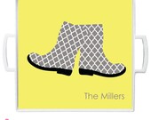 Rain Boot Serving Trays Personalized Modern Patterns