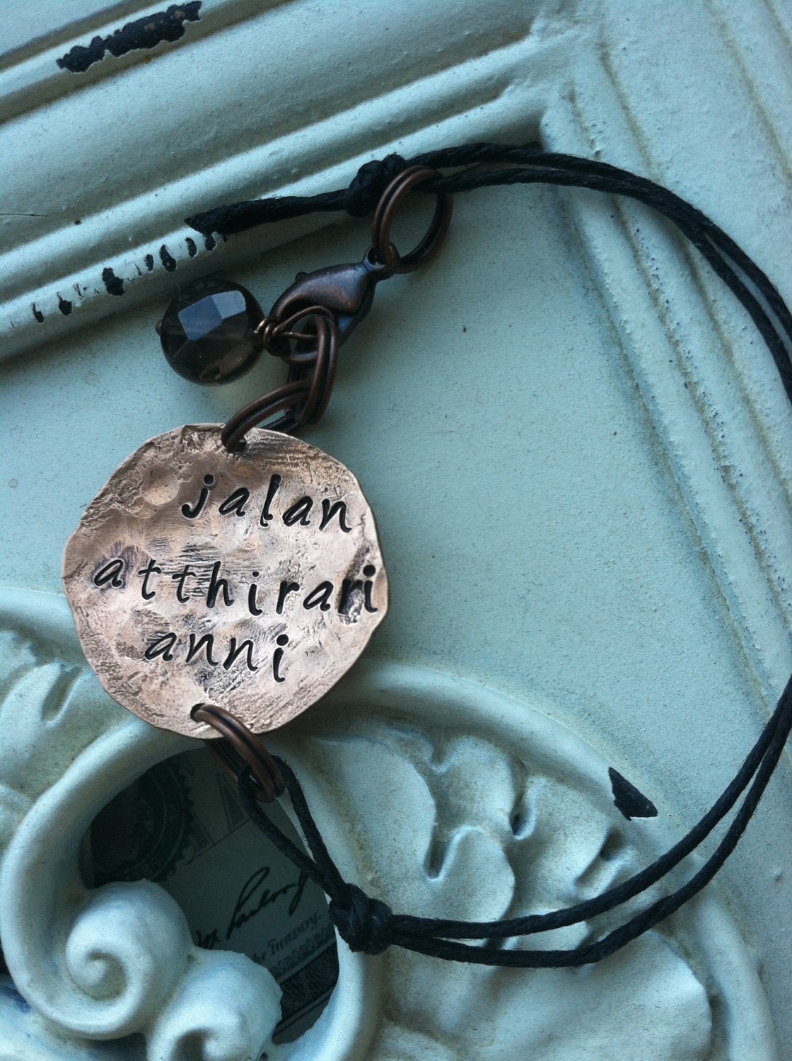 Game of Thrones inspired Bracelet Hand Hammered " moon of my life" in dothraki for your love