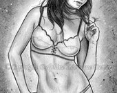 Femme de reves 6 ACEO - limited edition print 2/20 by Delphine Levesque Demers