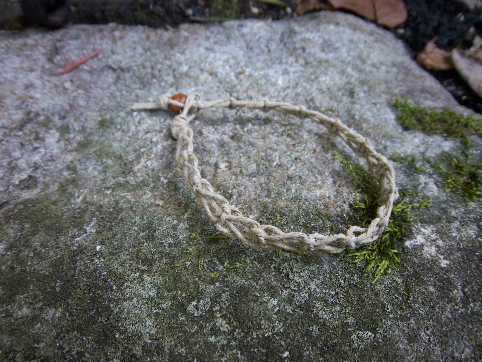 Natural Switchback Knot Hemp Anklet