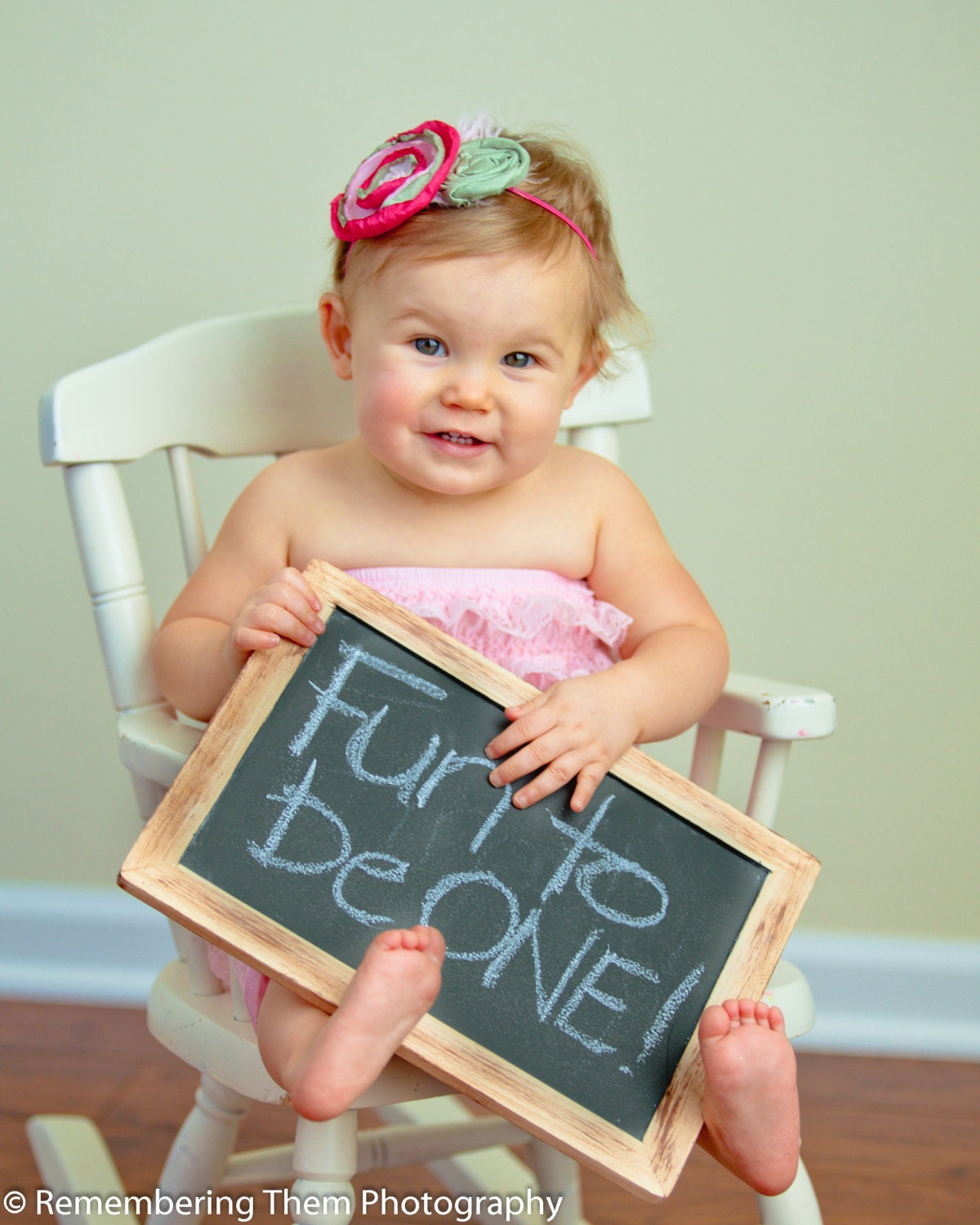 1 Large Rustic First Birthday Photo Prop Chalkboard - Item 1051