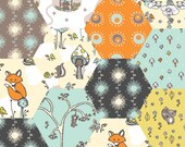Rebekah Ginda Designs for Birch Organic Fabrics, Scamper, Hexi Patch, 1 Yard