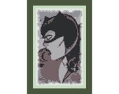 Retro CATWOMAN Cross-Stitch Pattern