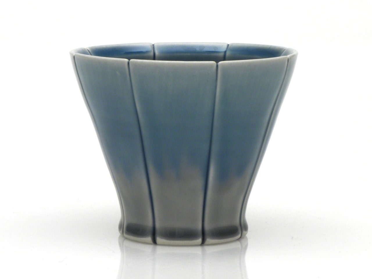 Blue and Grey Strip Cocktail Glass