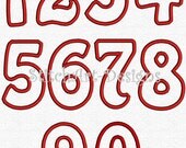 Applique Numbers, Embroidery Applique, Machine Embroidery Design Numbers - INSTANT DOWNLOAD