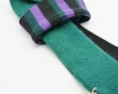 wholesale unisex CASHMERE Tie skinny Scarf Eco friendly 100% recycled - black green plum sale handsome special one only