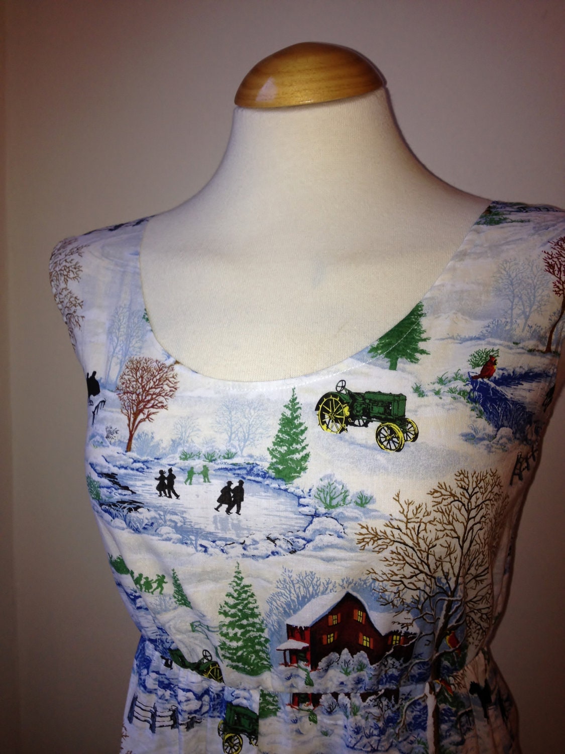 SALE...Christmas Winter Wonderland Forest Dress / Handmade / Choose your size