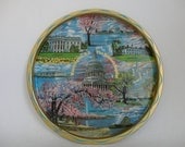 the nation's capital...VINTAGE Washington D.C. TRAY for cocktails or wall hanging