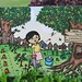Have A Wonderful Day Greeting Card - 1 card and envelope, girl in vegetable garden