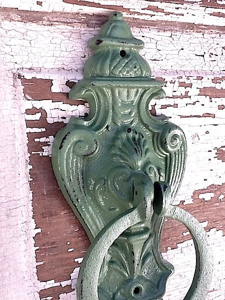 Once Upon A Time Door Knocker, British Red, Chippy Wall Hook