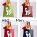 Abby Cat canvas silkscreen tote bag- available in Seven great colors.