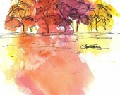 Colors of Fall Watercolor Print