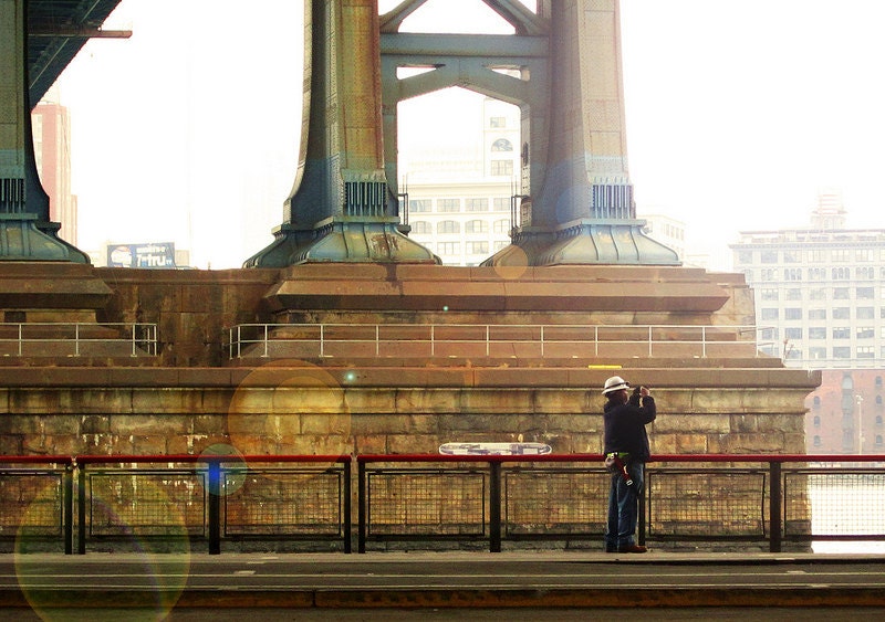 Under the Manhattan Bridge - 8" x 10" metallic print