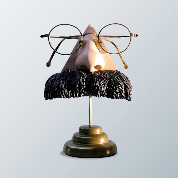 Eyewear Display, Nietzsche Nose Eyeglass stand, men, eyeglasses accessory, unusual, fun, funky
