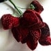 Velvet Millinery Strawberries in Red for Hats, Headbands, Bridal, Costumes