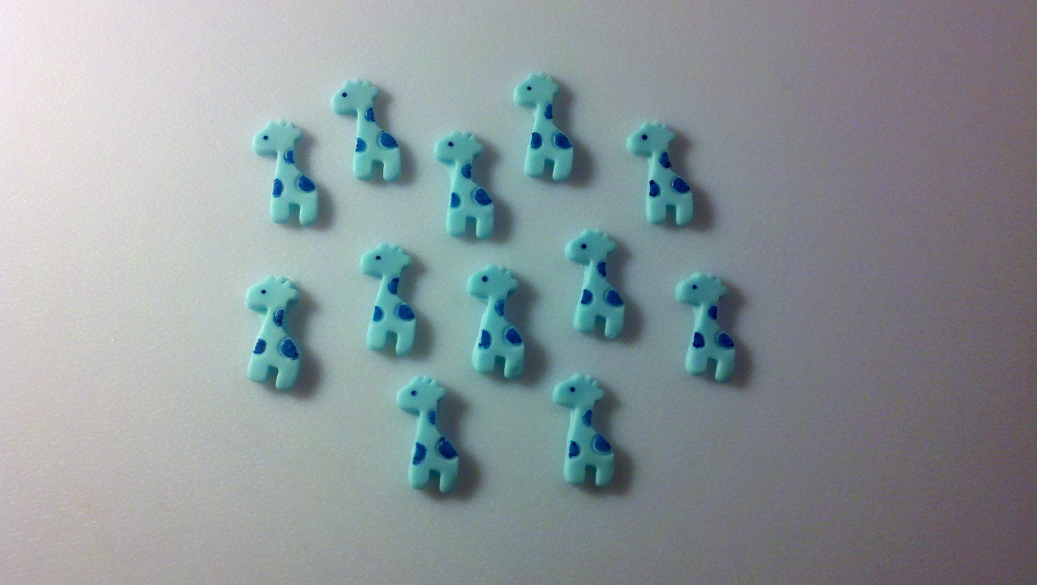 Tiny Fondant Giraffe-Set of 24-Tiny Blue Fondant Giraffe's-Cake Topper-Cupcake Topper