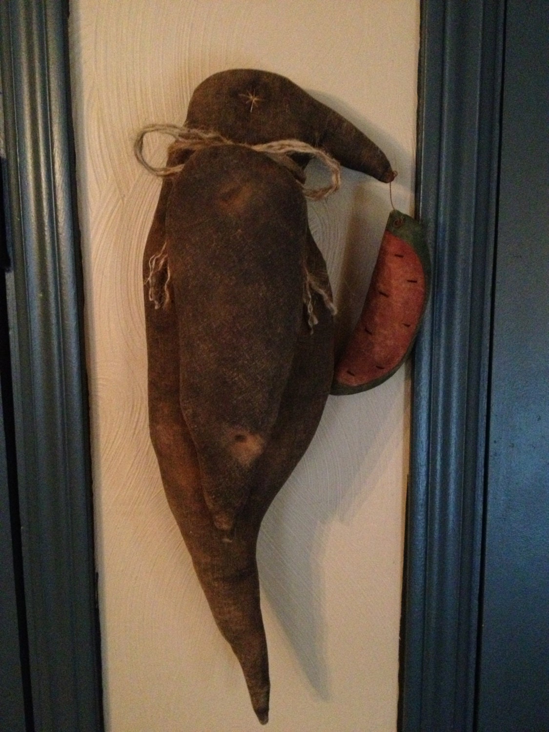 Folk Art Crow Door/Cupboard Doll