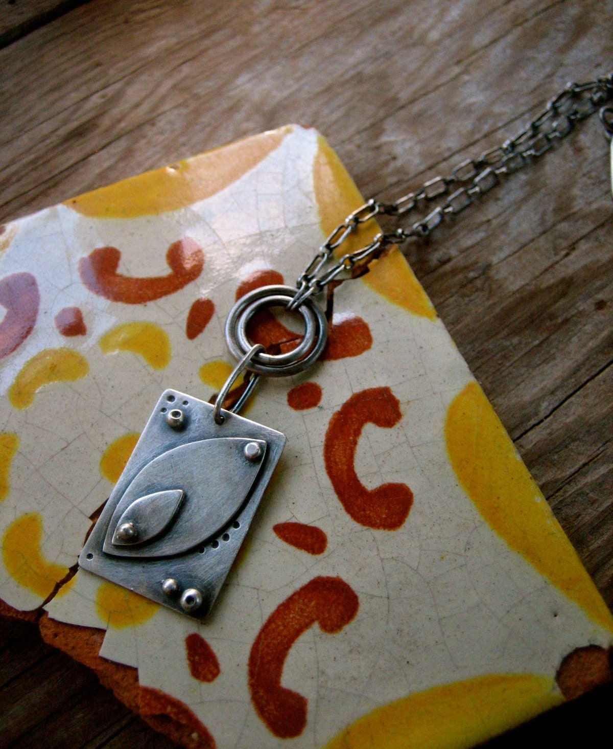 SALE  Layered Leaf Necklace in Sterling Silver