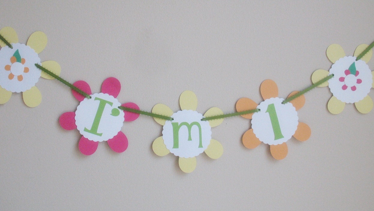 I'm 1 Banner - High Chair Sign - Ready to Ship Il_170x135