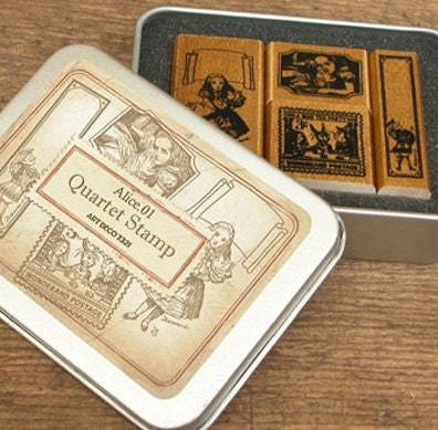 Alice Rubber Stamp Wood Set 01