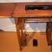 Singer sewing machine deluxe library table cabinet